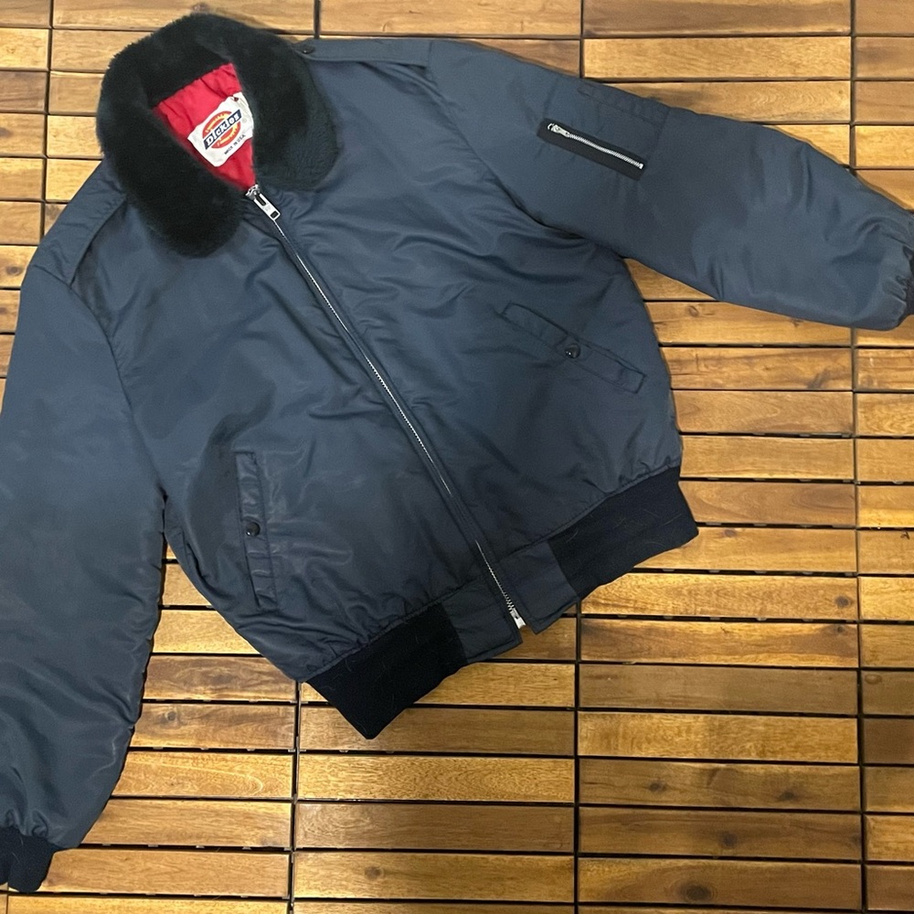 Vintage Dickies Bomber/ Aviator Jacket w/ Furr Collar